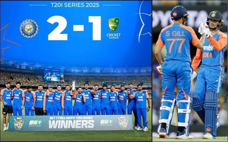 ٹیم انڈیا نےآسڑیلیا کےخلاف5 میچوں کی ٹی20سیریز2-1 جیت لی